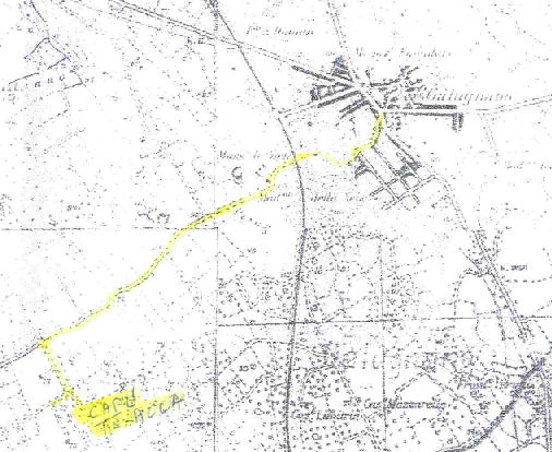 Mappa dell'itinerario alla Capu te Acca