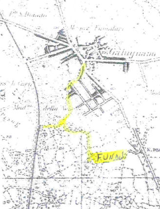 Mappa dell'itinerario allu Fundu
