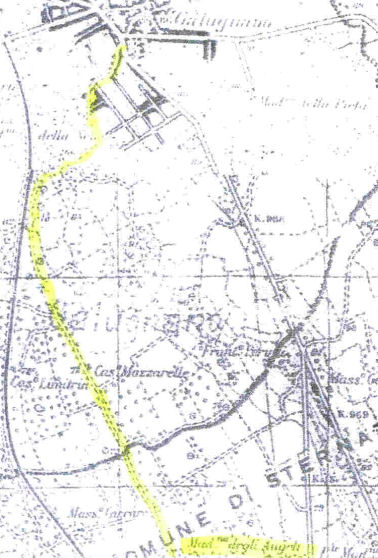Mappa dell'itinerario alla Madonna degli Angeli