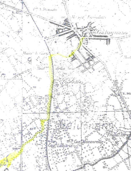Mappa dell'itinerario alle Menze